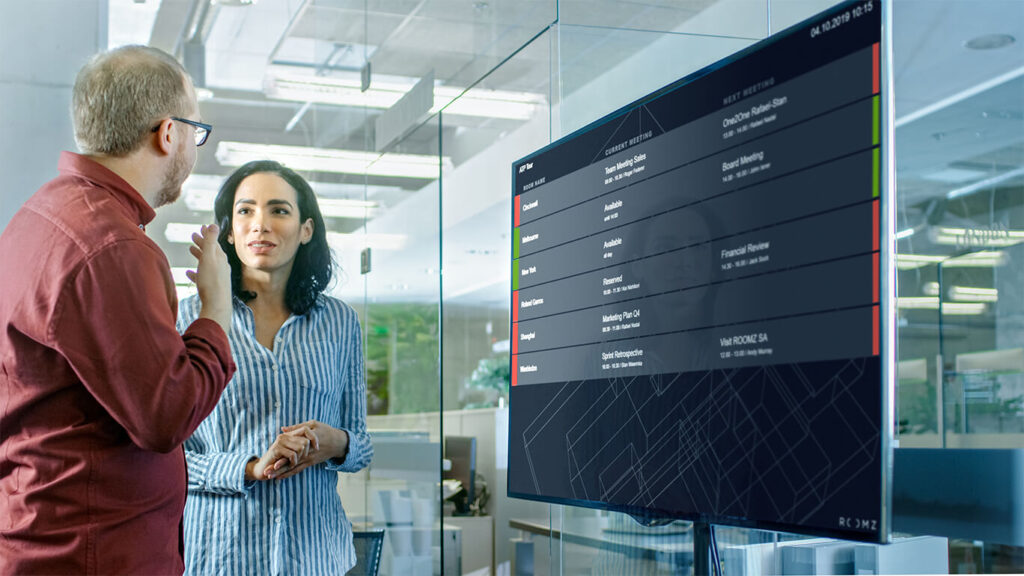 ROOMZ Flightboard overview of meeting rooms